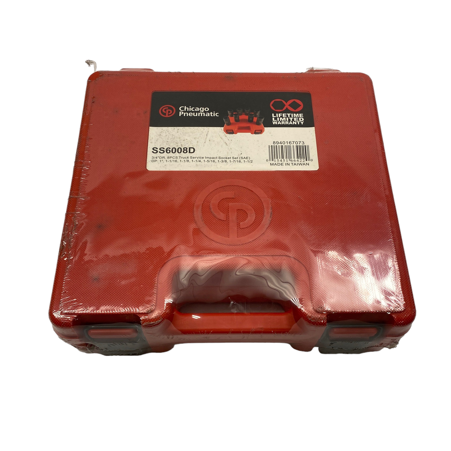 Chicago Pneumatic 8pc. SAE 3/4” Drive Truck Service Impact Socket Set, SS6008D