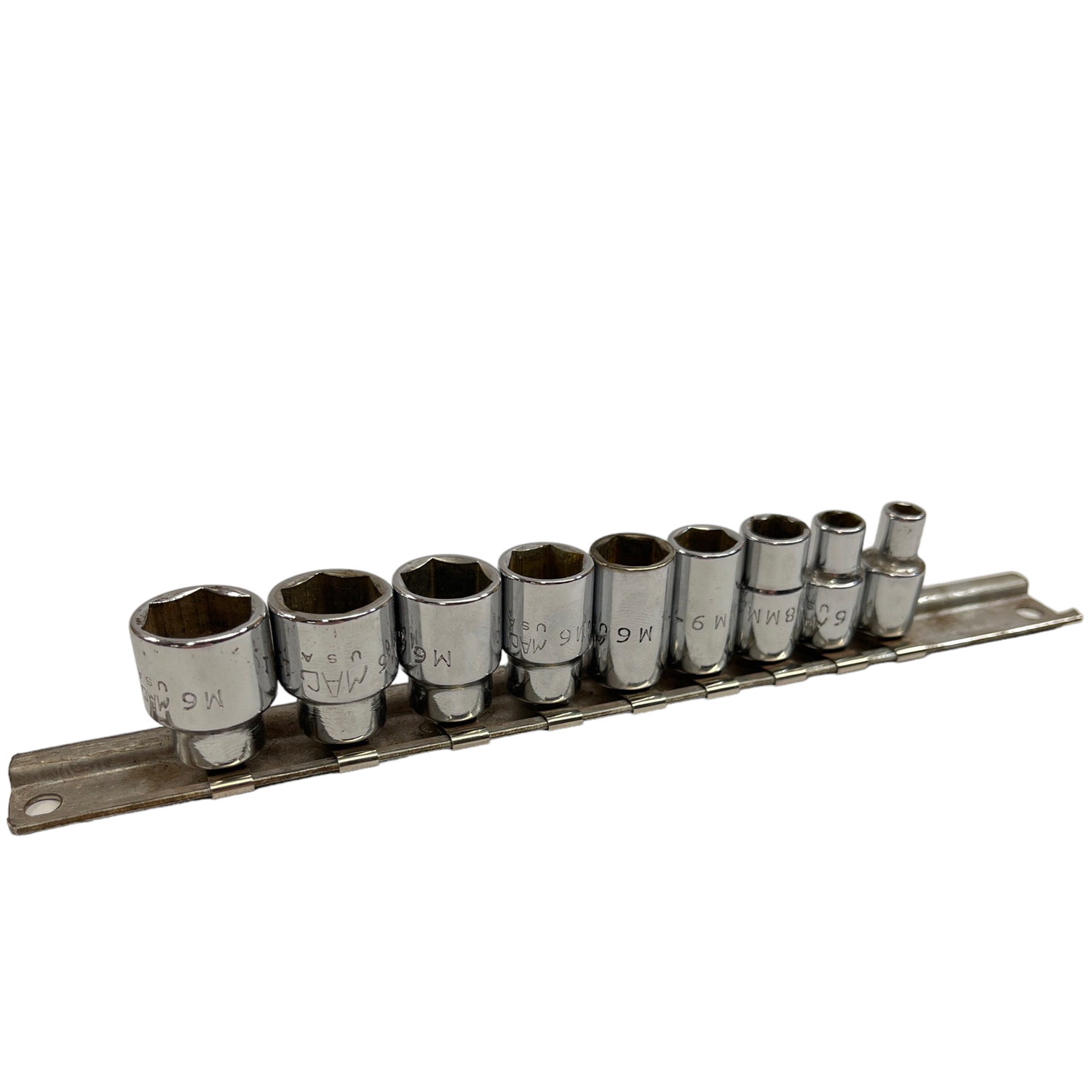 Mac Tools 9 Pc. 1/4” Drive Metric 6-Point Shallow Socket Set (5-14mm)
