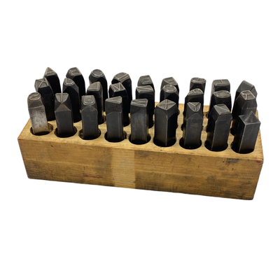 Young Bros 27 Pc. Hand Cut Steel 1/2” Letter Stamps Set, 09272