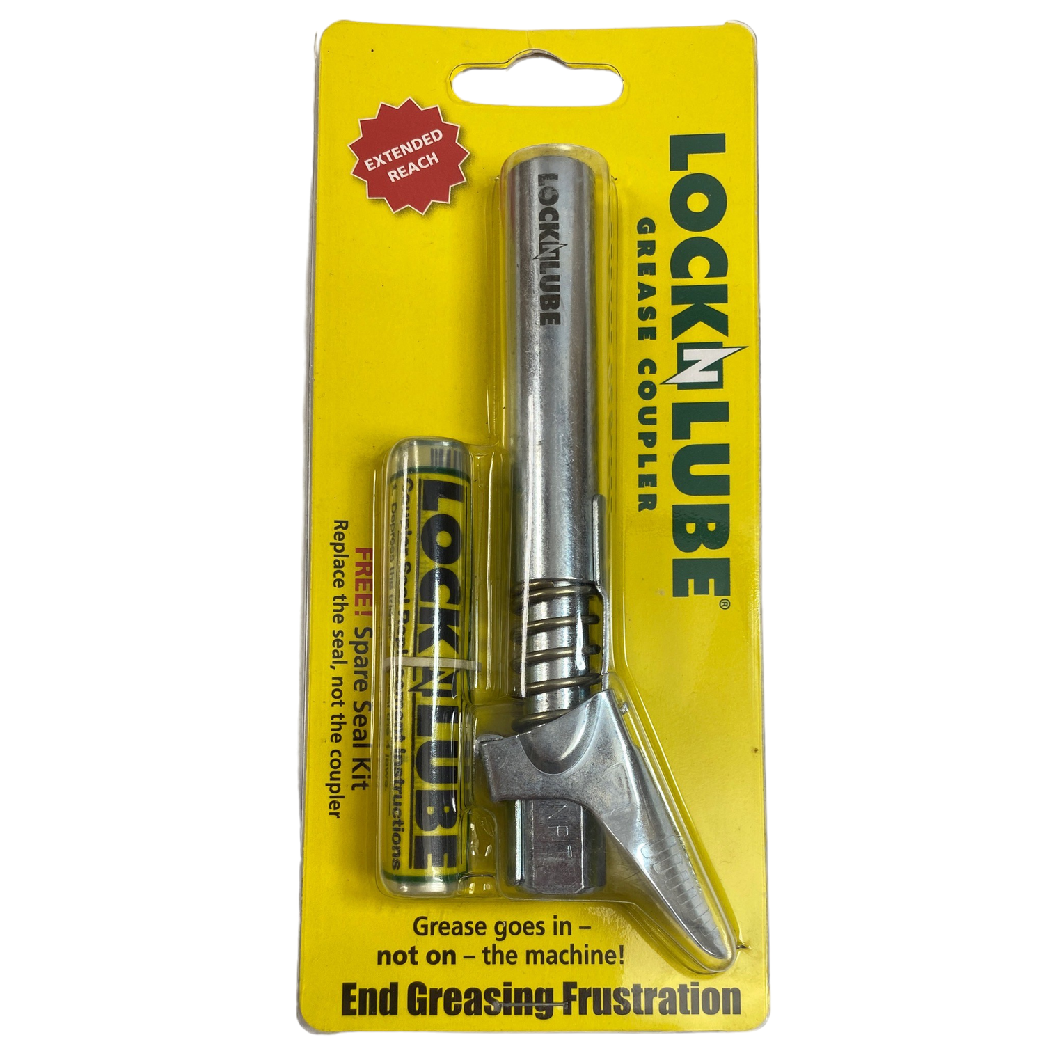LockNLube Extra Long Grease Gun Coupler, GC81042