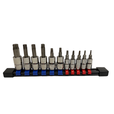 Snap On 11 Pc. Combination Drive Torx Bit Standard Socket Set (T8–T55) 212EFTXY