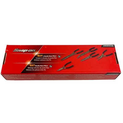Snap On 5 Pc. Needle Nose Pliers (Black), LONGNOSE5BK