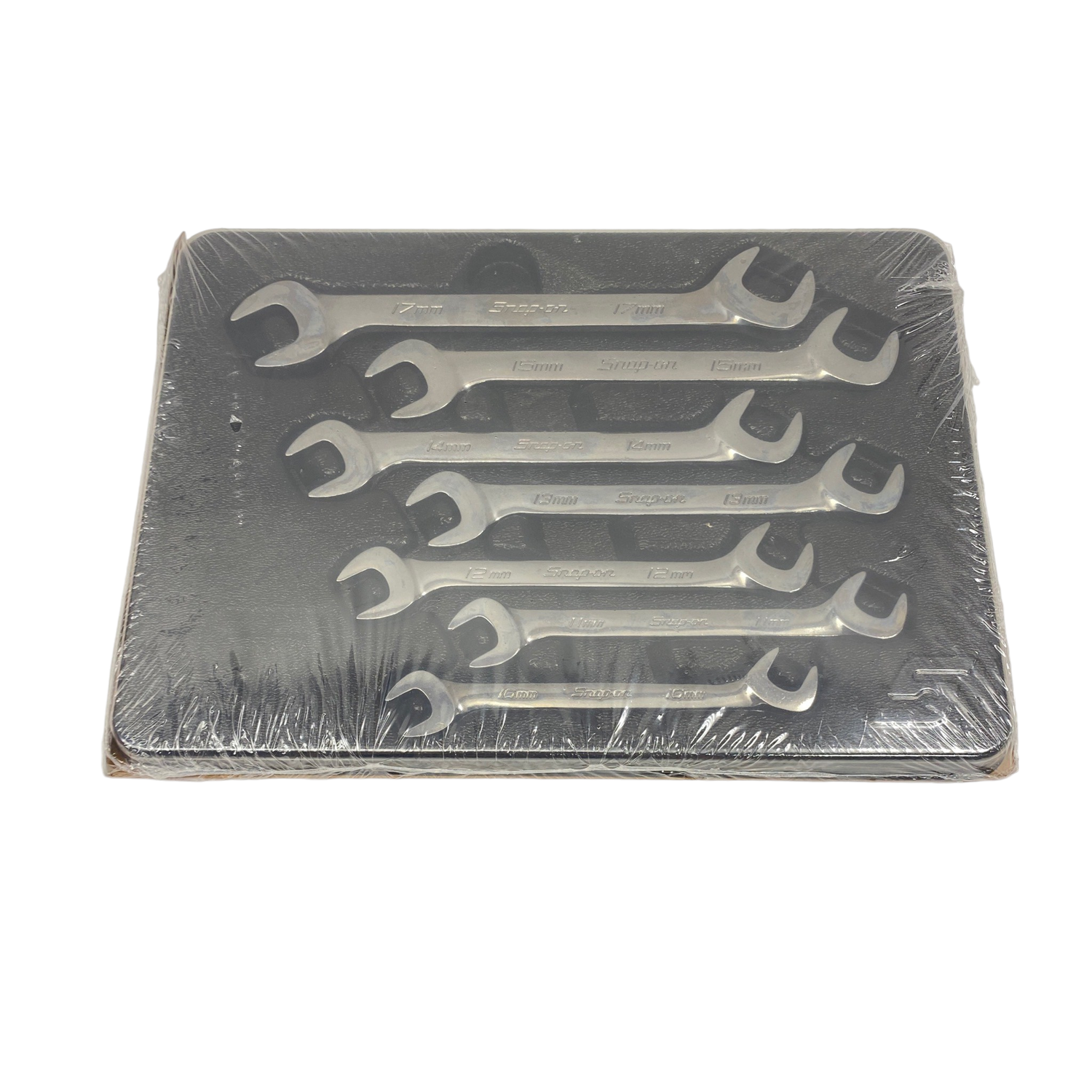 Snap On 7 Pc. Four-Way Angle Open-End Wrench Set(10-15mm and 17mm), SVSM807B