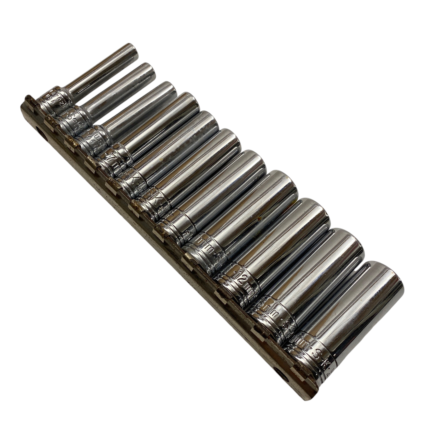 SK Tools 11 Pc. 1/4” Drive Metric Deep Well Socket Set,