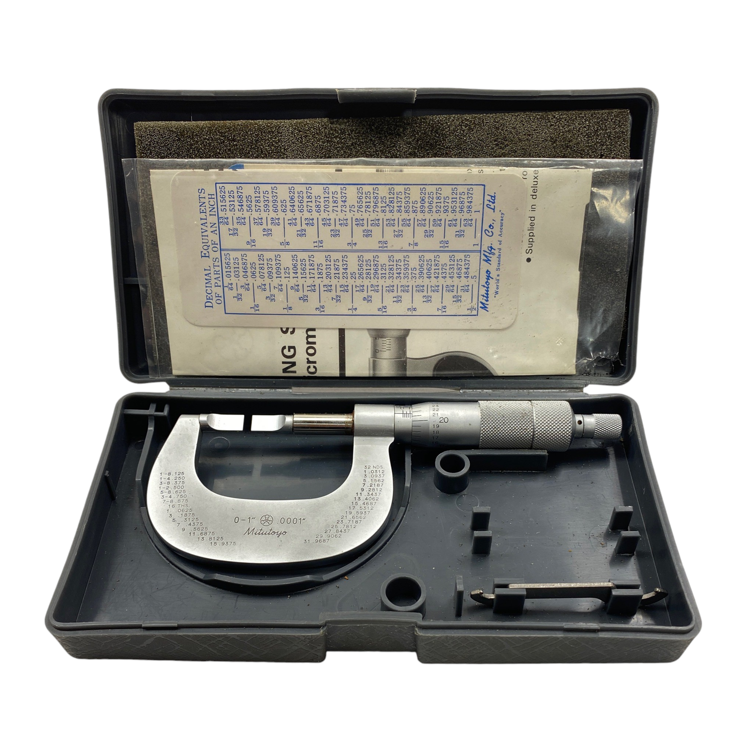 Mitutoyo Micrometer 0-1” (.0001”)