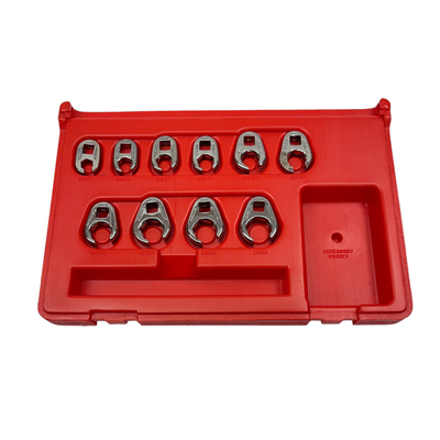 Matco Tools 10 Pc. 3/8” Drive Metric Flarenut Crowfoot Wrench Set, SEBCFNM10C