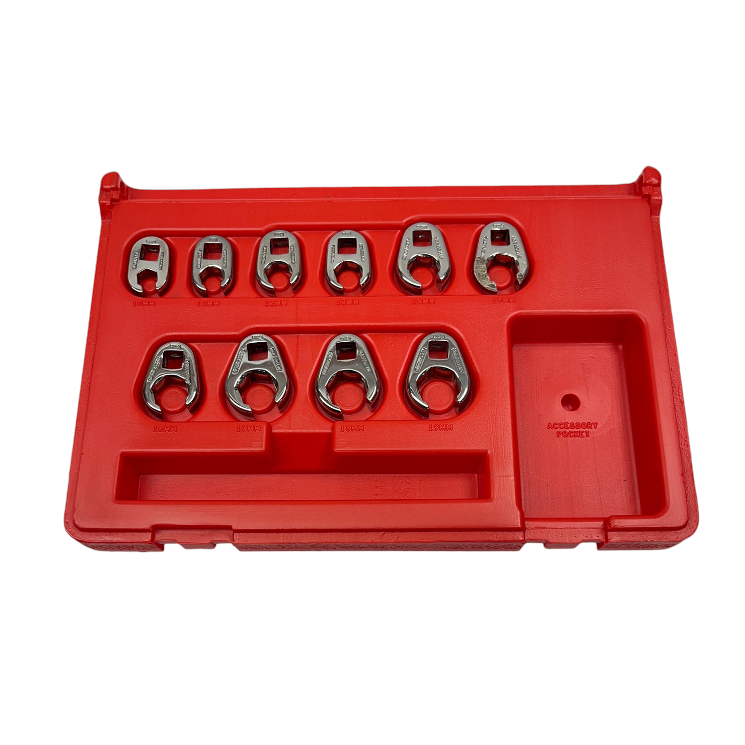 Matco Tools 10 Pc. 3/8” Drive Metric Flarenut Crowfoot Wrench Set, SEBCFNM10C
