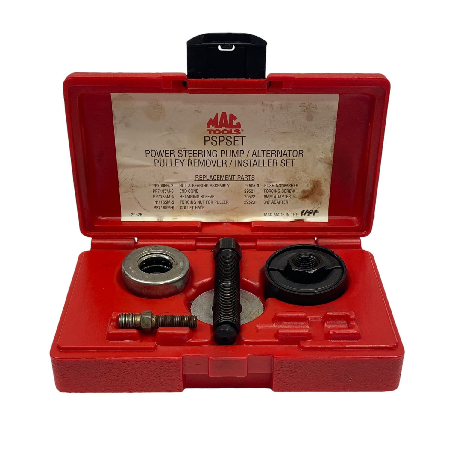 Mac Tools Power Steering Puller Remover/installer Set, PSP SET