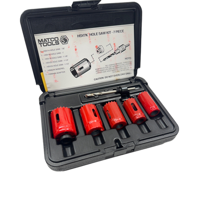 Matco 7pc Hole Saw Kit, HSV7K
