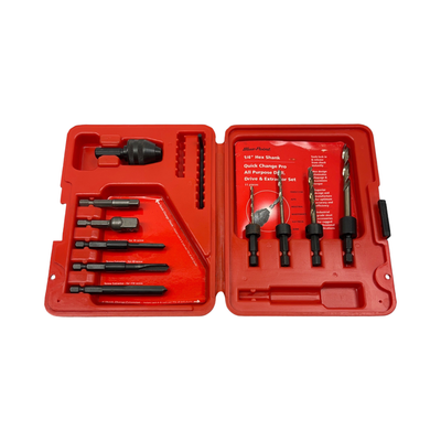 Blue Point 10 Pc. Quick Change Pro All Purpose Drill, Drive & Extractor Set