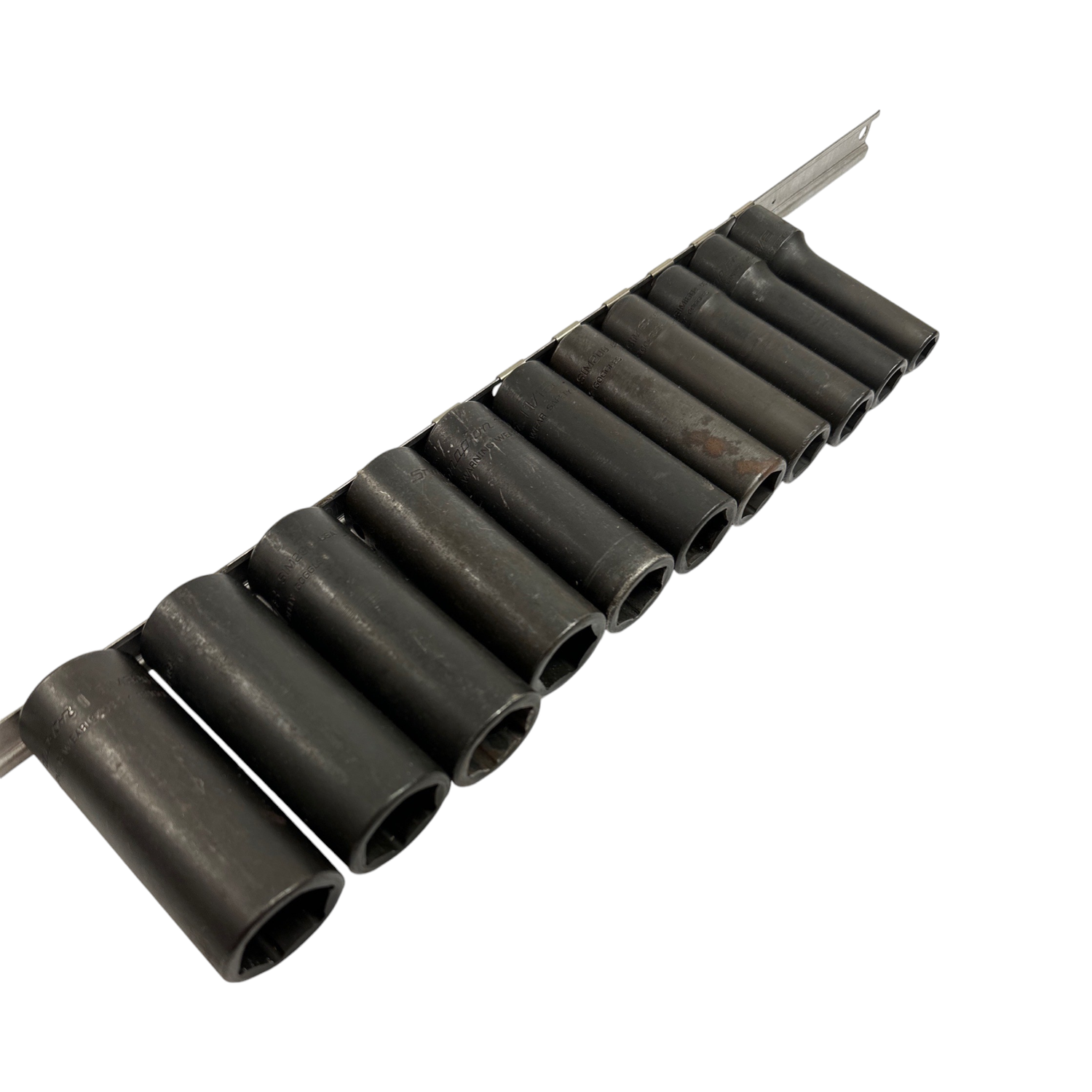 Snap On 11pc 1/2” Drive 6 Point SAE Flank Drive Deep Impact Socket 