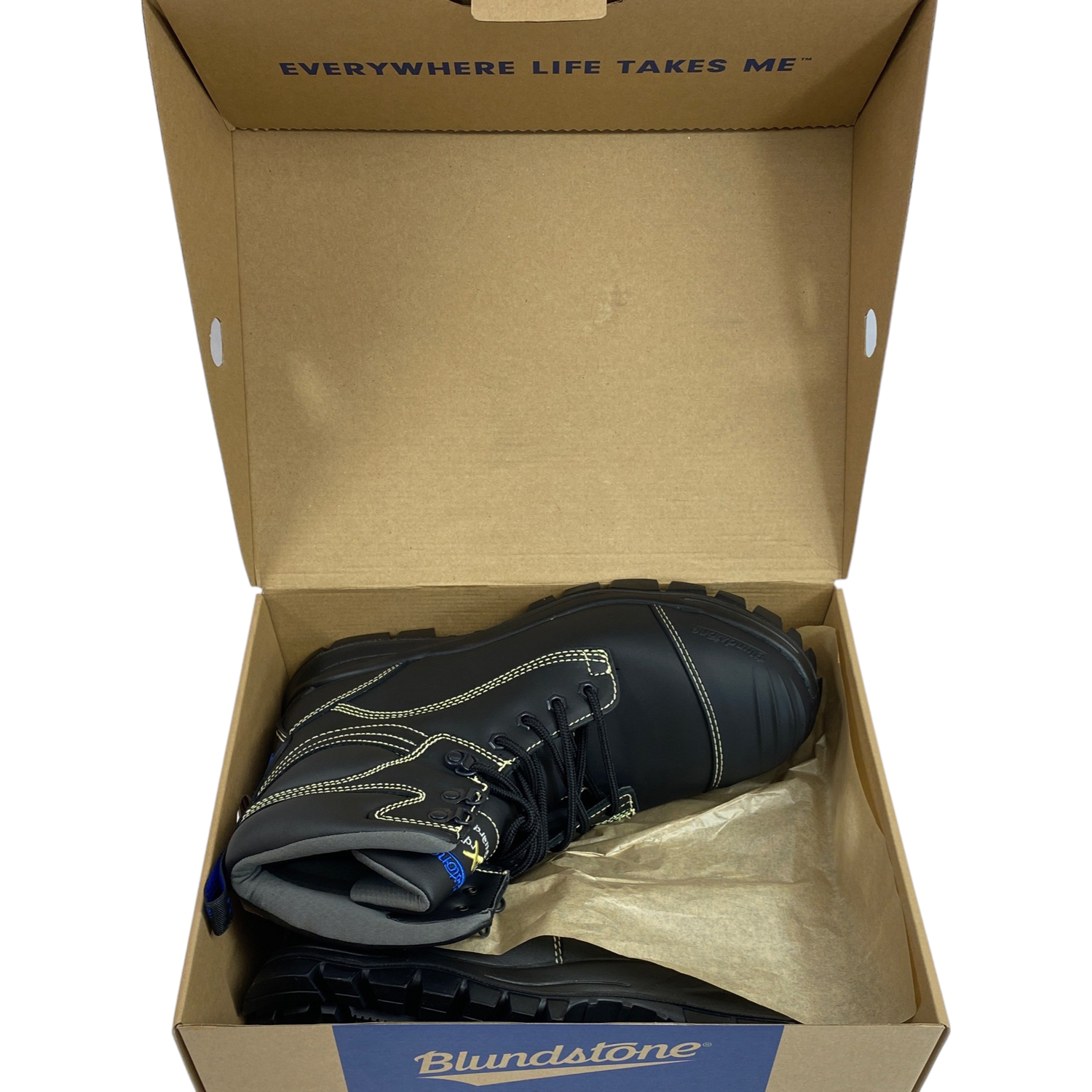 Blundstone Black Lace Up Steel Toe Boots (Size 10.5 USAM) 994