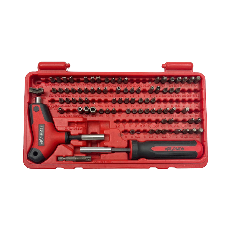 Mac Tools 80pc 1/4” Drive Hex Ratcheting Bit Driver Set Mac Tools 80pc 1/4” Drive Hex Ratcheting Bit Driver Set