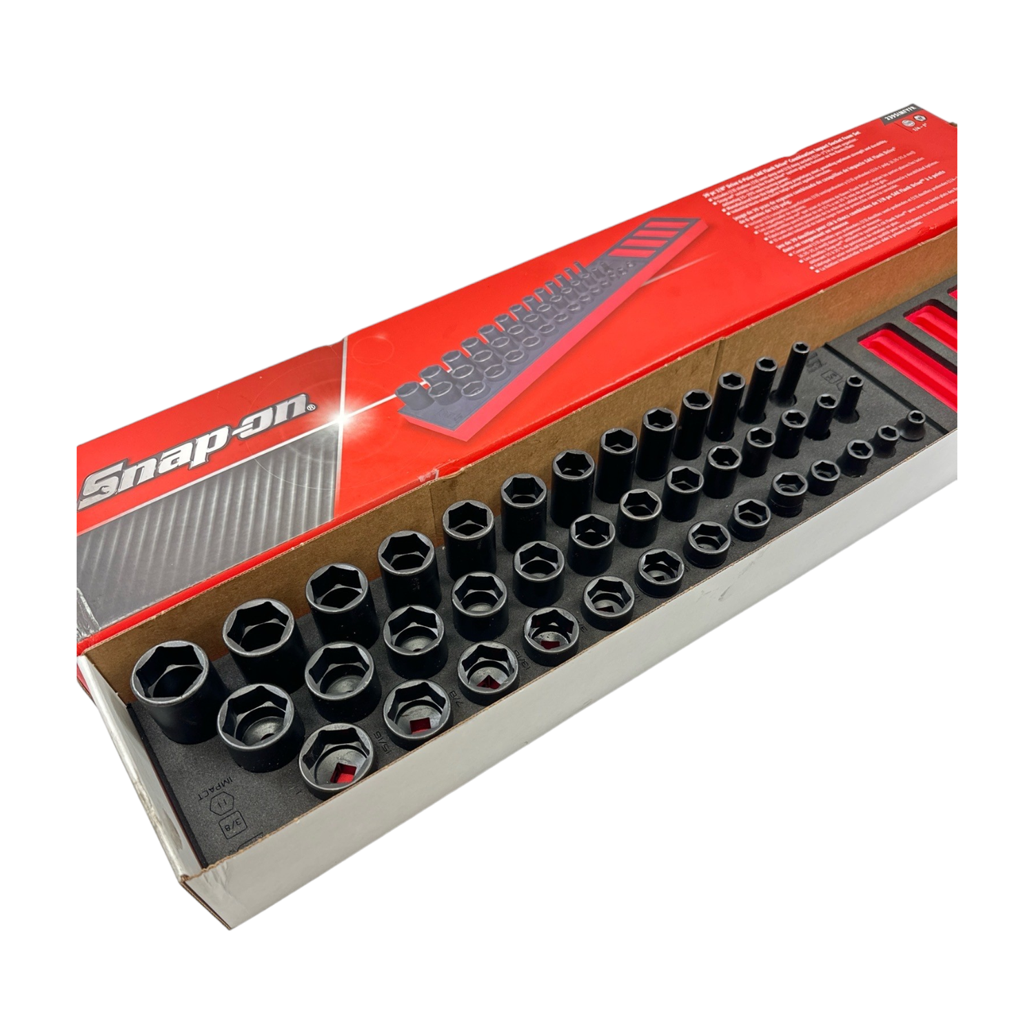 Snap on 39pc 3/8” Drive 6-point SAE Flank Drive Combination Impact