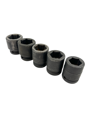 Snap On 5pc 3/4" Drive 6-Point SAE Flank Drive® Shallow Impact Socket Set (15/16 To 1-5/16")