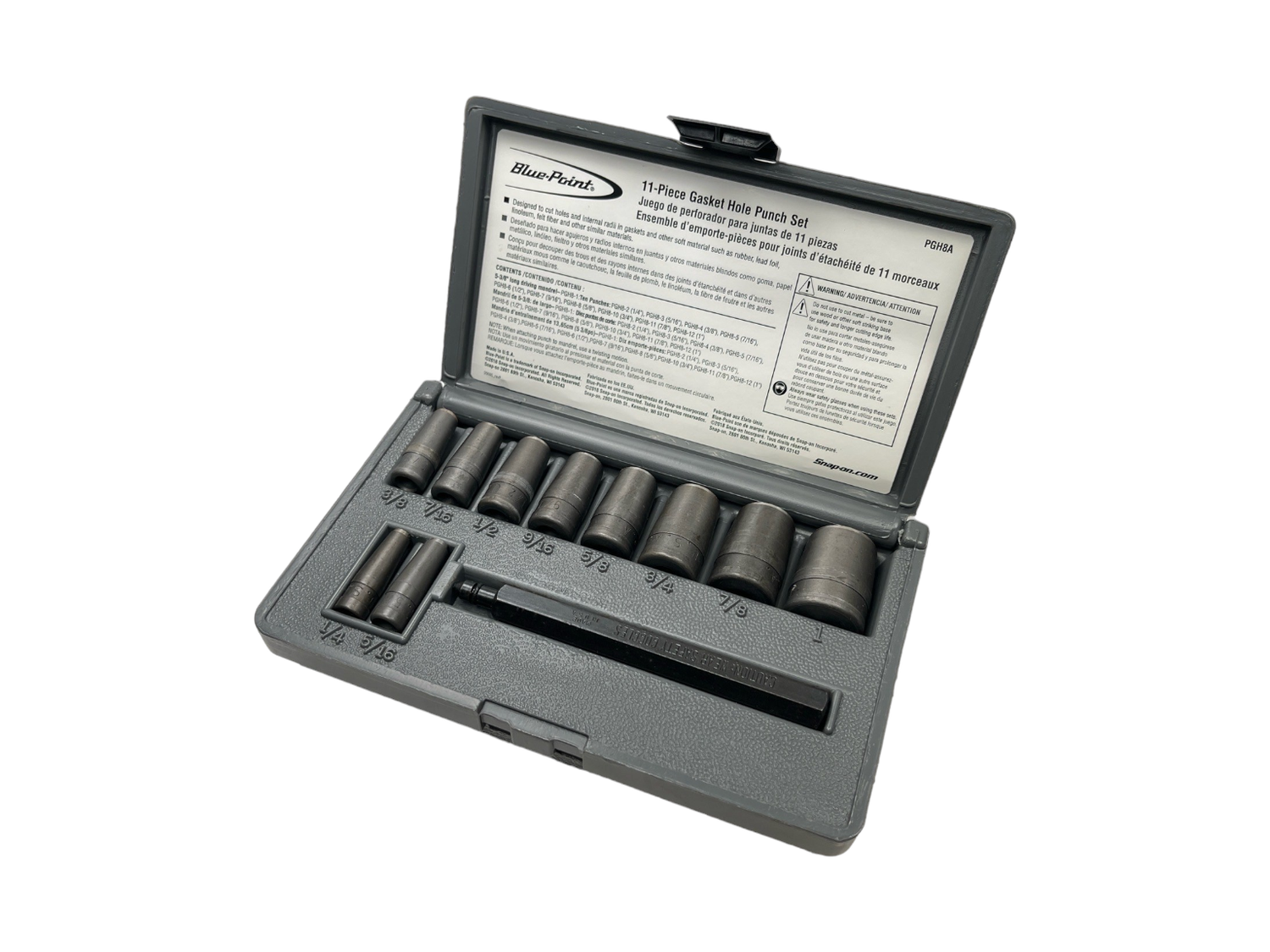 Blue Point 11 pc Gasket Hole Punch Set, PGH8A