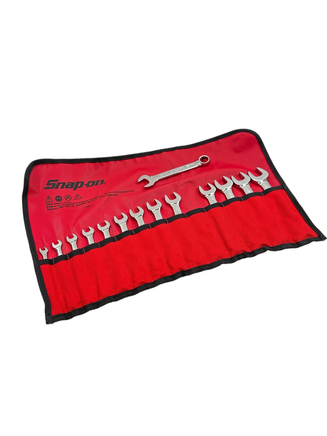 Snap On 14 pc 12-Point Metric Flank Drive® Short Combination Wrench Set (6–19 mm), OEXSM714K