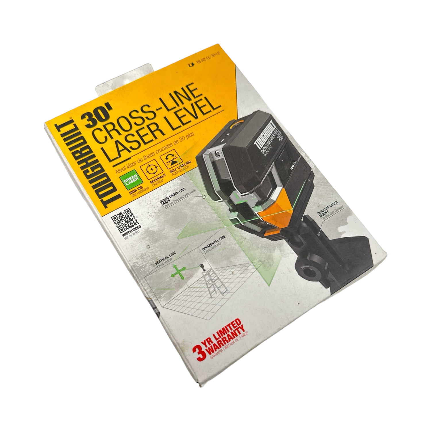 TOUGHBUILT 30-ft Green Self-Leveling Cross-line Laser Level