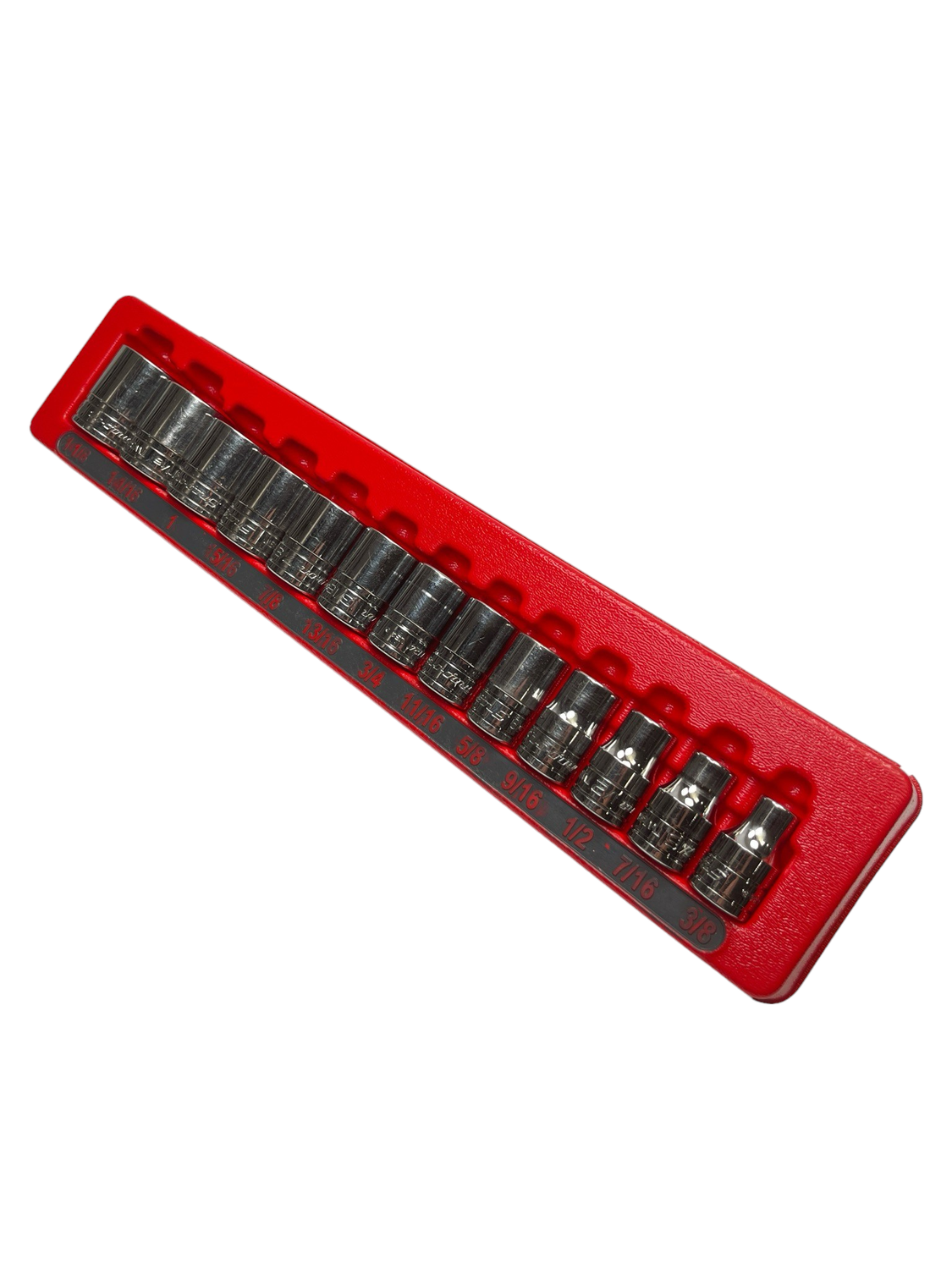 Snap On 13 pc 1/2" Drive 6-Point SAE Flank Drive® Shallow Socket Set (3/8-1-1/8"), 313TWYA