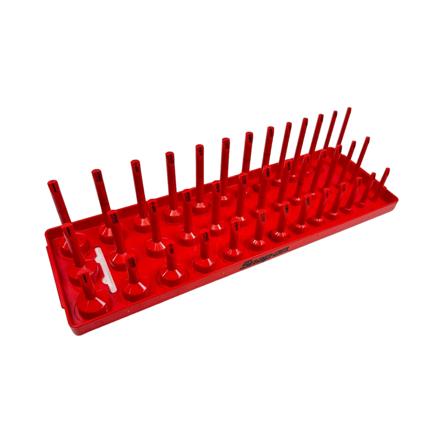 Snap On 3/8" SAE 3-Row Post-Style Socket Tray (Red)