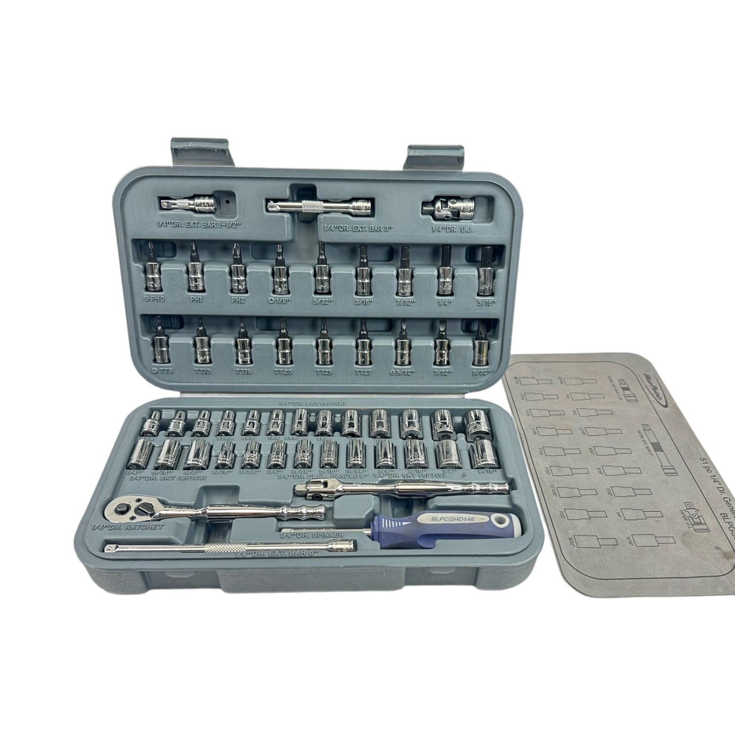 Blue Point 51 pc 1/4" Drive General Service Set, BLPGSS1451A