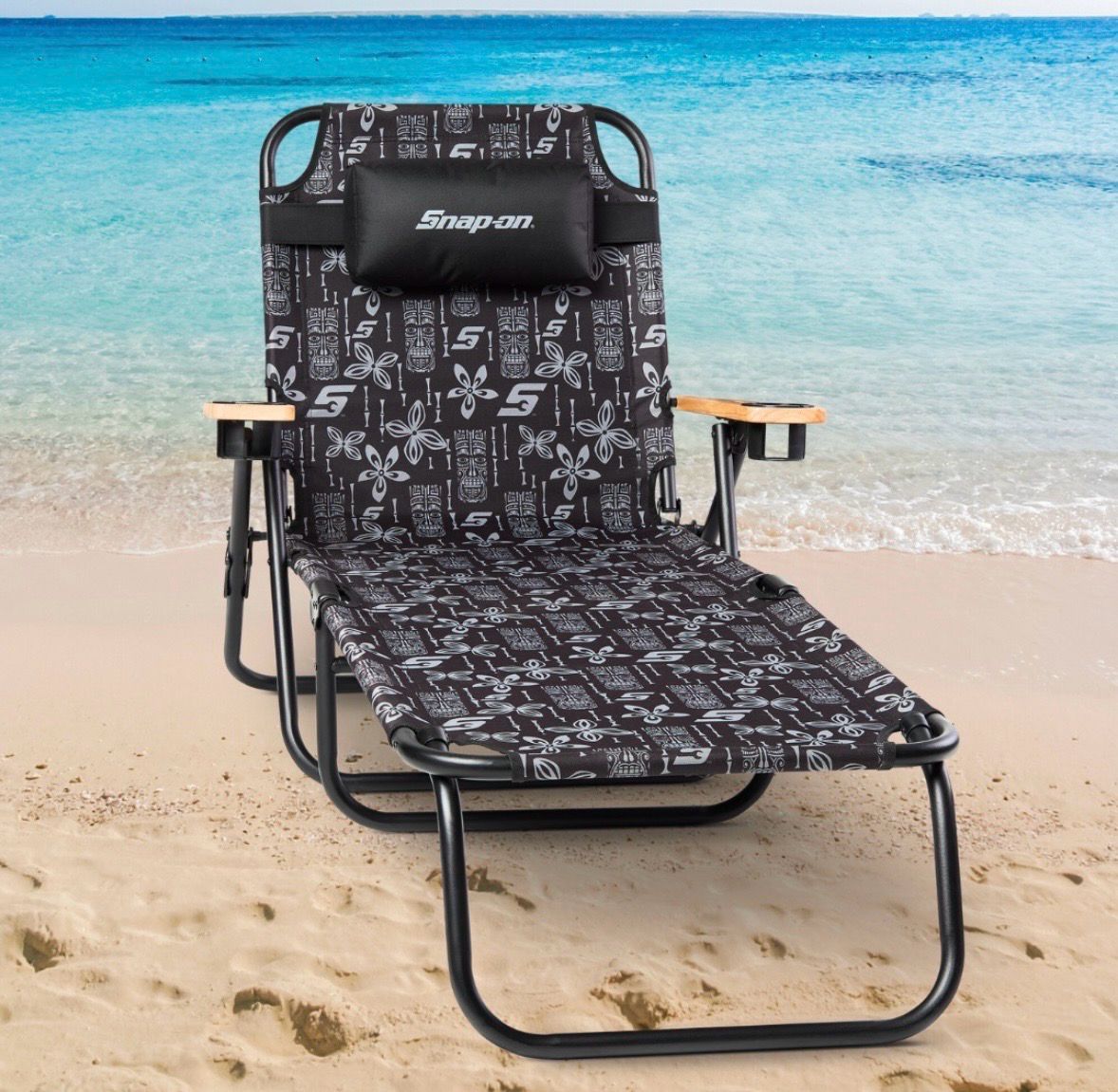Snap On Tiki Theme Beach Lounger Chair