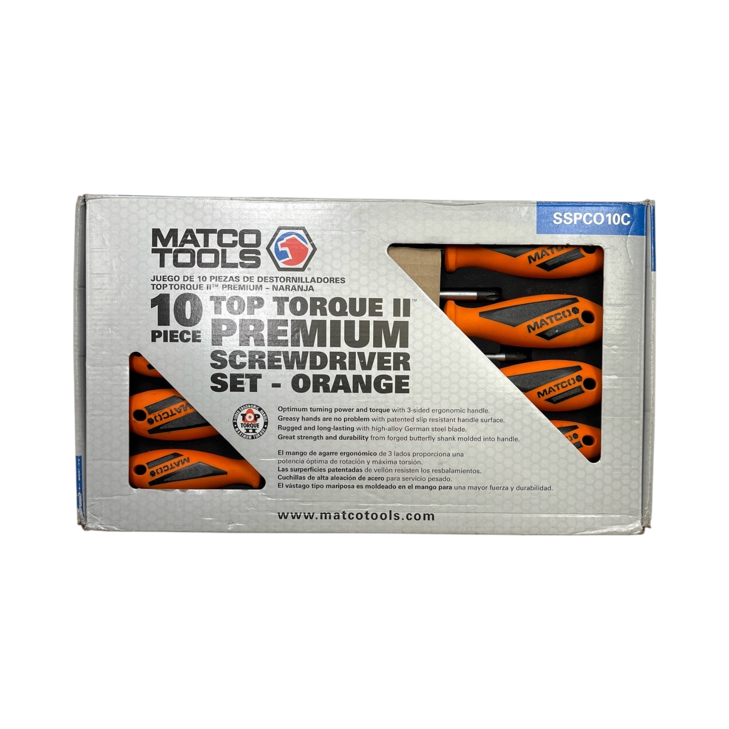 Matco Tools 10 Piece Top Torque II Premium Screwdriver Set (Orange