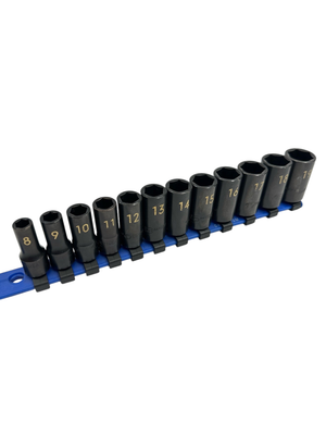 Matco 12pc 3/8" Drive Metric 6pt Mid-Length Impact Socket Set, SBIPM126TA