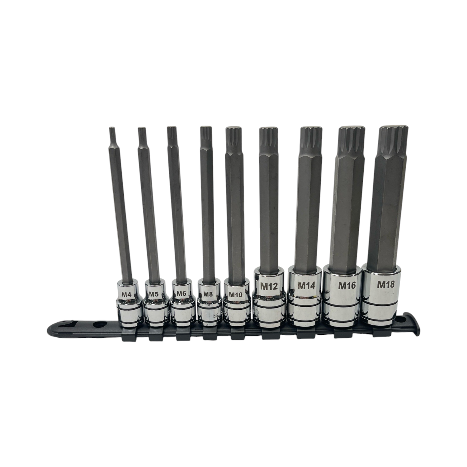 Matco Tools 9PC 3/8” & 1/2” Drive Long Triple Square Bit Socket Set, SBQLM92V