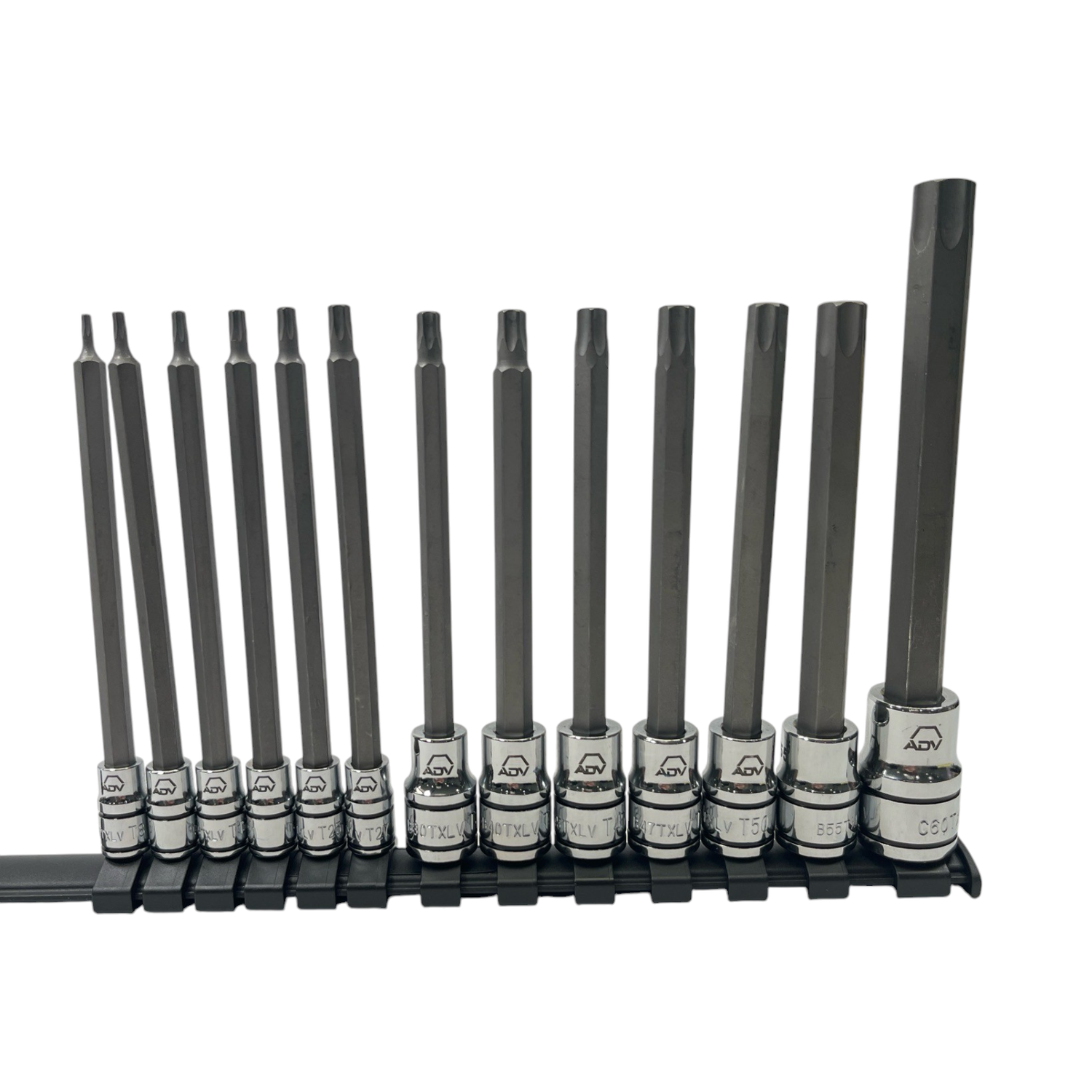 Matco Tools 13PC 1/4” & 3/8” & 1/2” Drive Long Star Bit Socket Set, SABCTXL13V