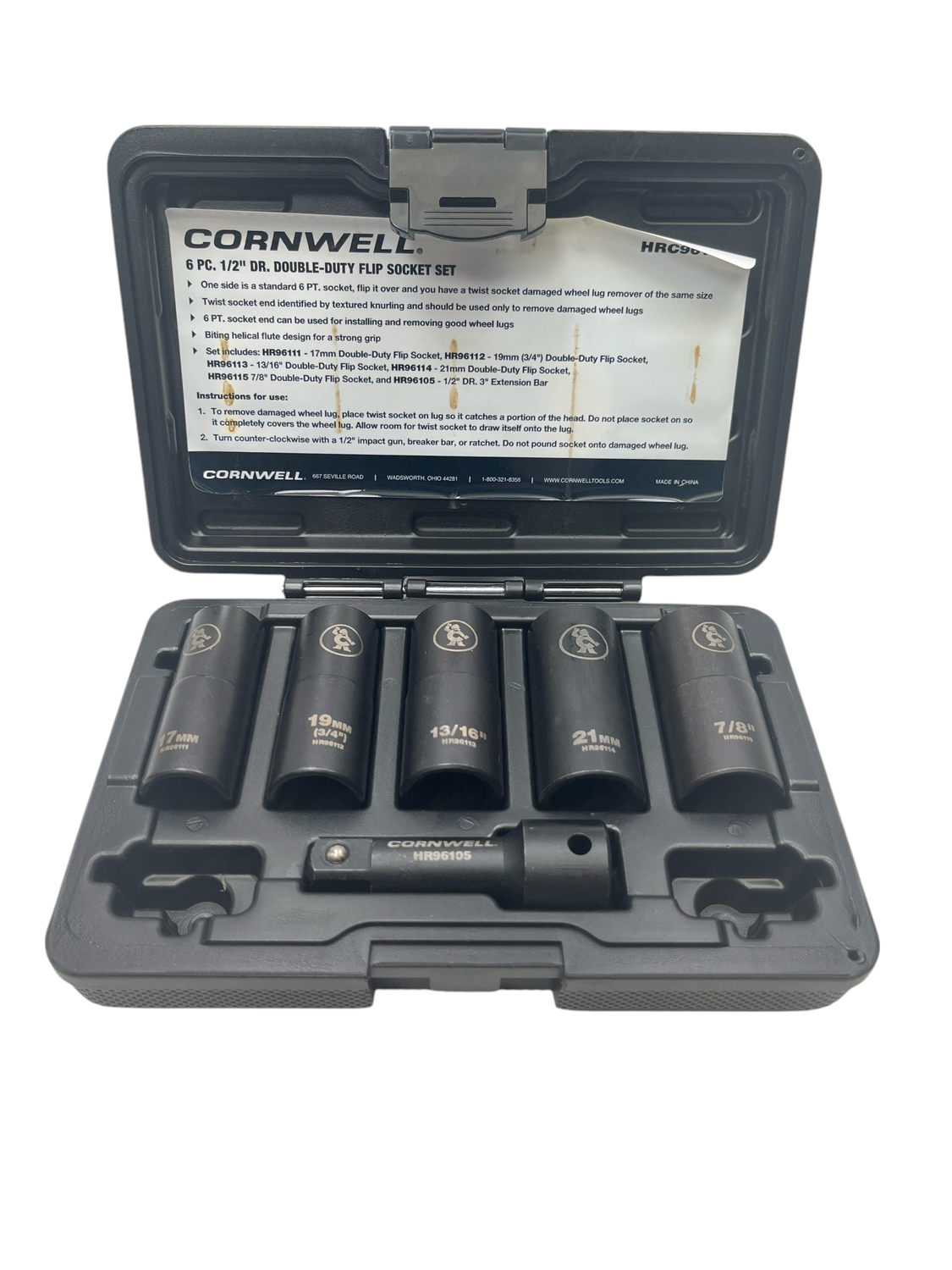 Cornwell Tools 6 Piece Double Flip Socket Set, HRC96110