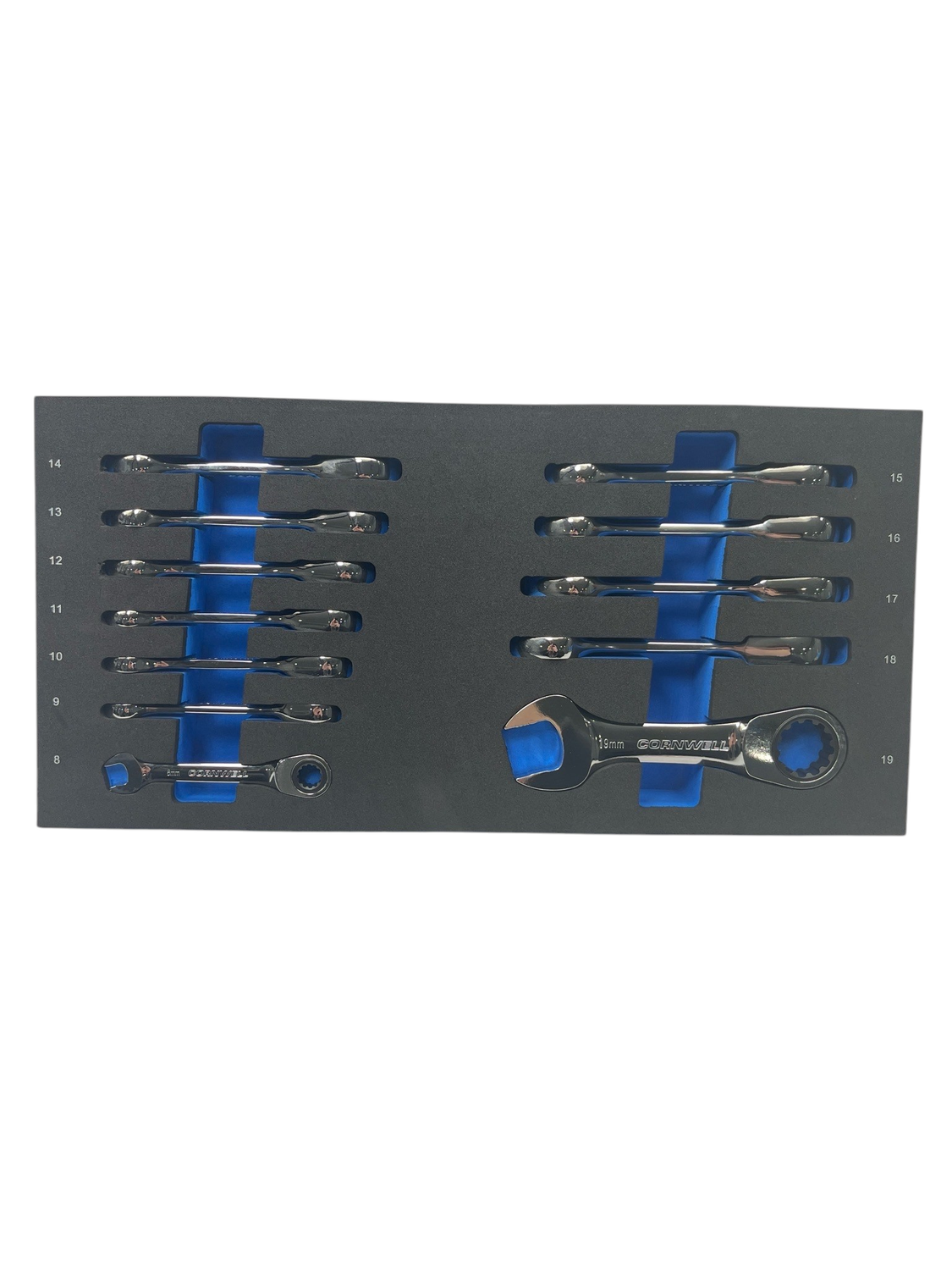 Cornwell Tools 12 Piece bluePOWER® 72-Tooth Metric Stubby