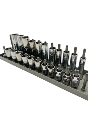 Snap On 24pc 3/8" Drive 6-Point Metric Flank Drive® Short & Deep Socket Set (8-19 mm)