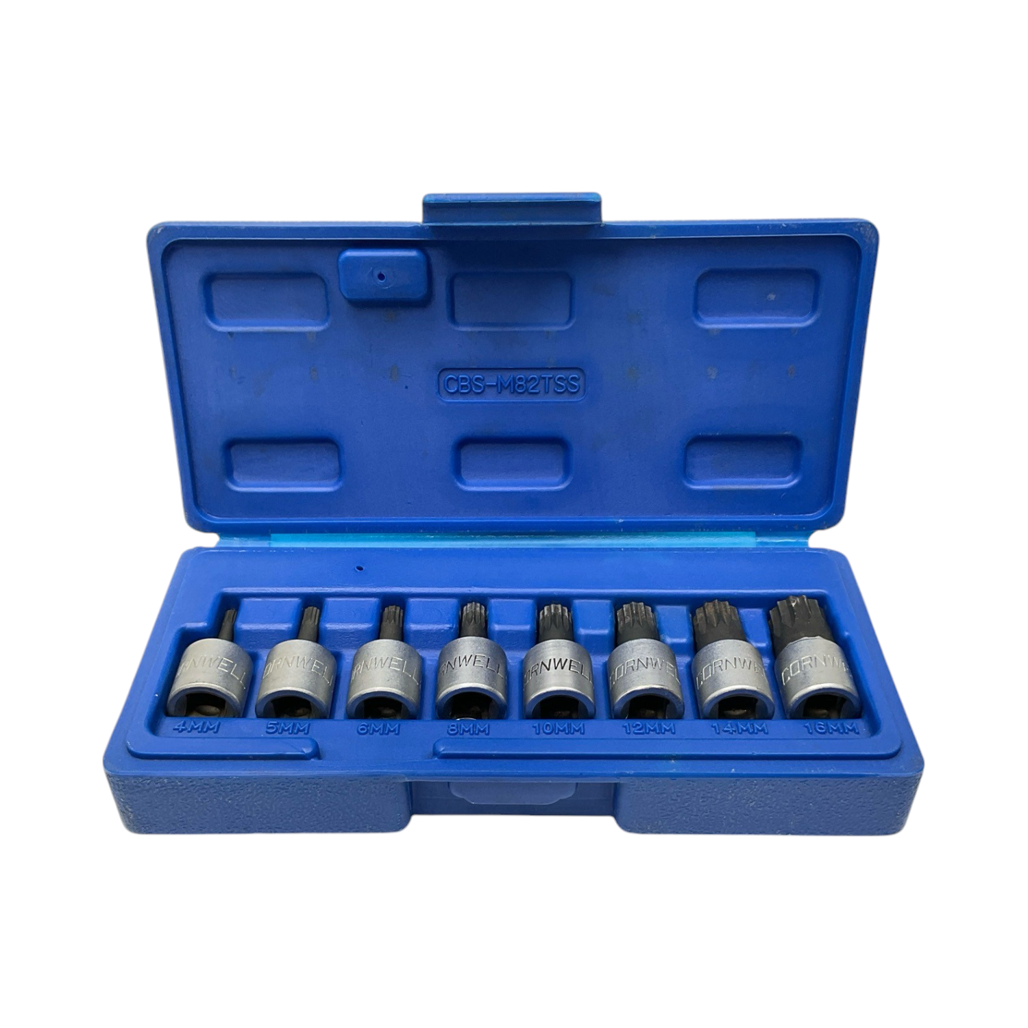 Cornwell Tools 8 Piece 3/8” Drive Non-Tamperproof XZN Triple Square Bit Set, CBS-M82TSS