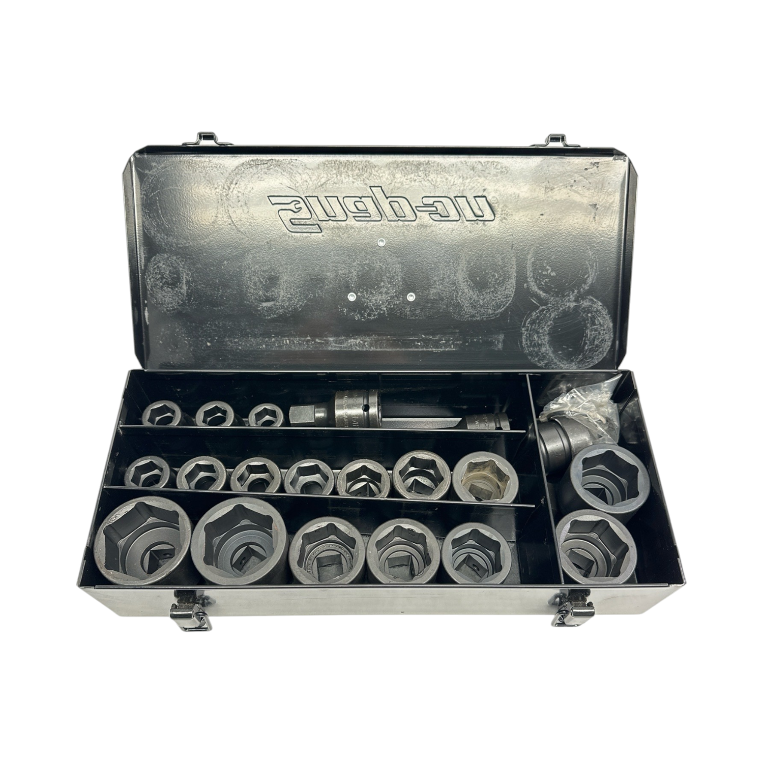 Snap On 25 pc 3/4" Drive 6-Point Metric Flank Drive® Shallow Impact Set in a Steel Case, 425IMMSC