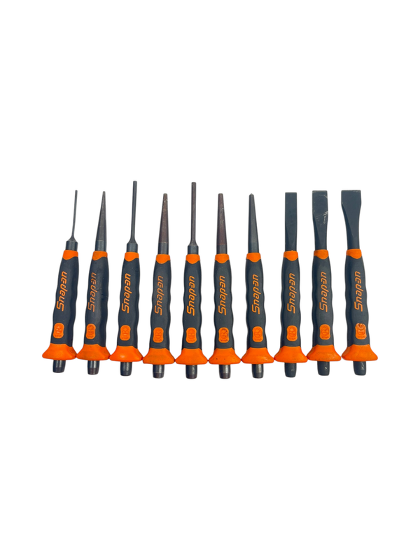 Snap On 10 pc Soft Grip Punch and Chisel Set, PPCSG710