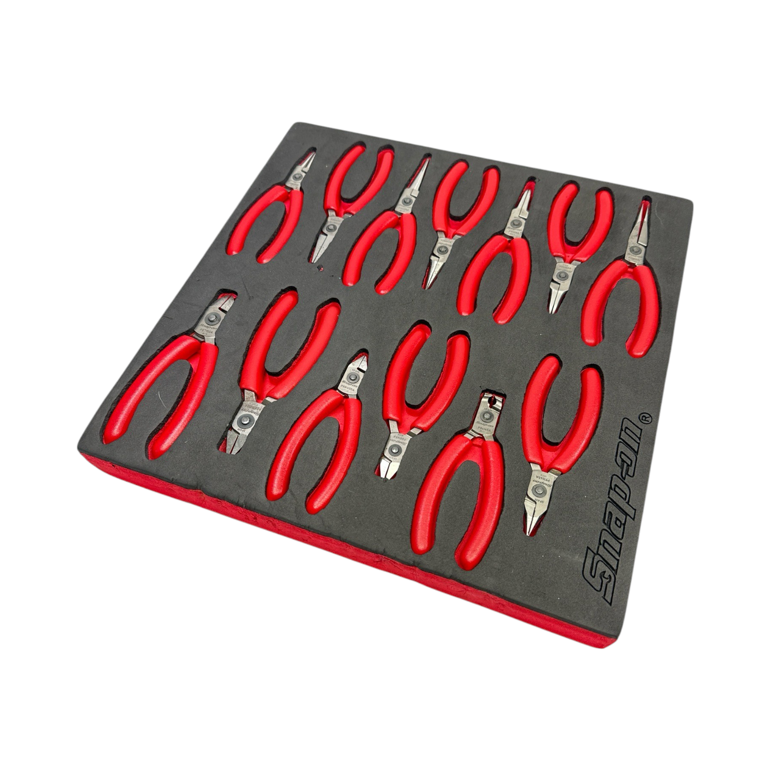Snap On 13 pc P-Series Pliers/ Cutters Set with PRO-FI™ Organization (Red), PLP1300A