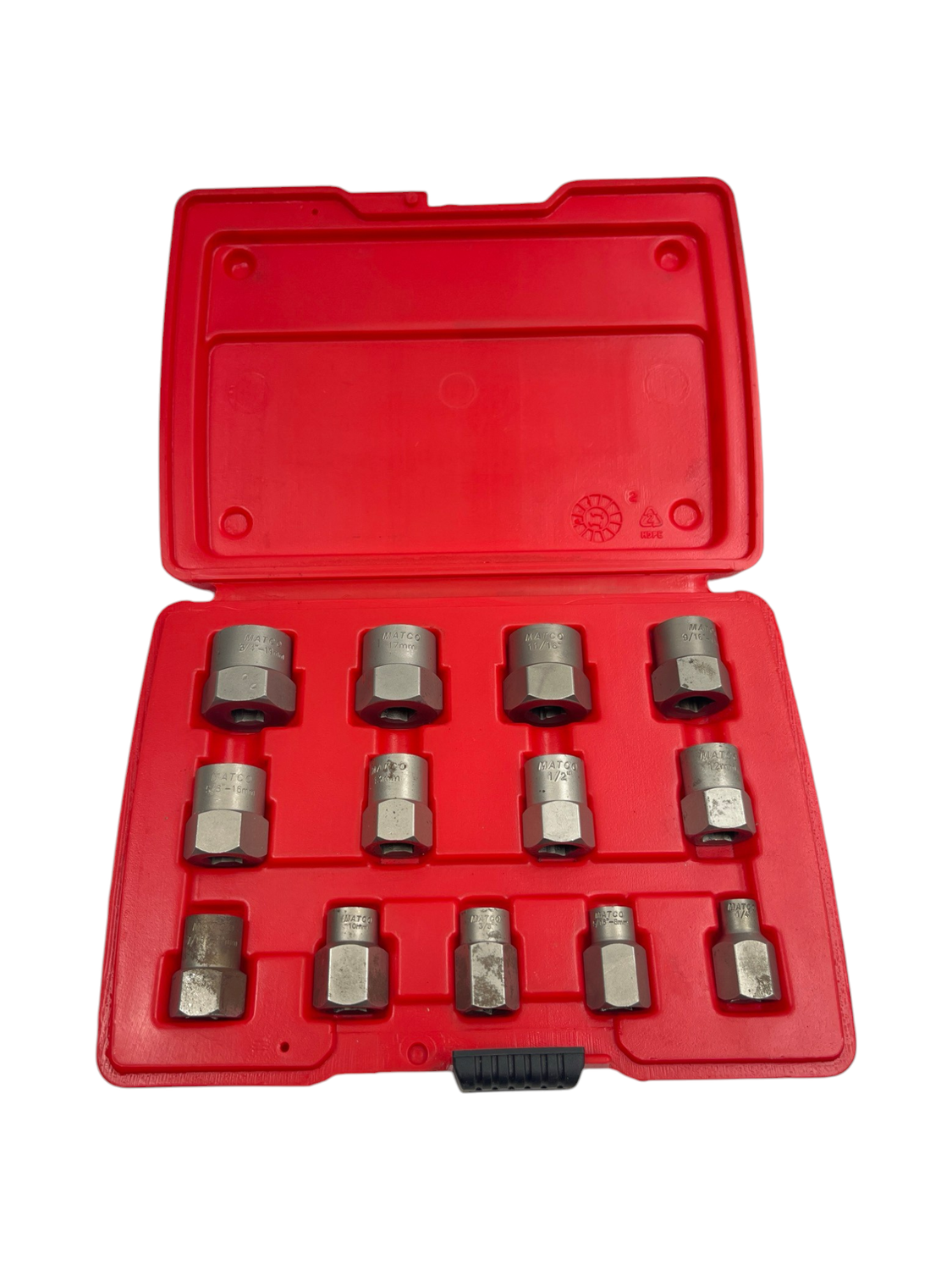 Matco Tools 13 Pc. Bolt Extractor Set (1/4”- 3/4”) (8-19 mm) MBX13