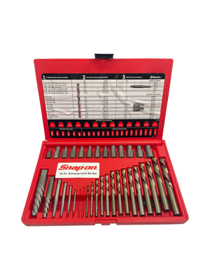 Snap On 35 Pc. Screw Extractor/ LH Cobalt Drill Bit Set, EXD35