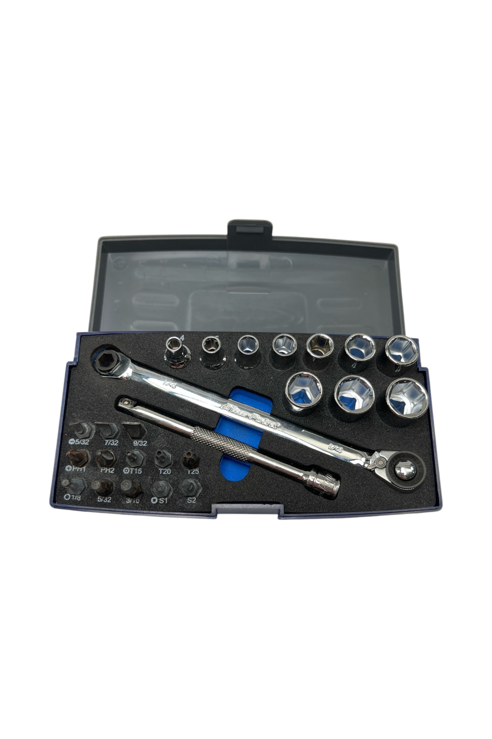 Blue Point 25 pc 1/4" Drive Socket/Bit Ratchet Set, BLPBTWKIT