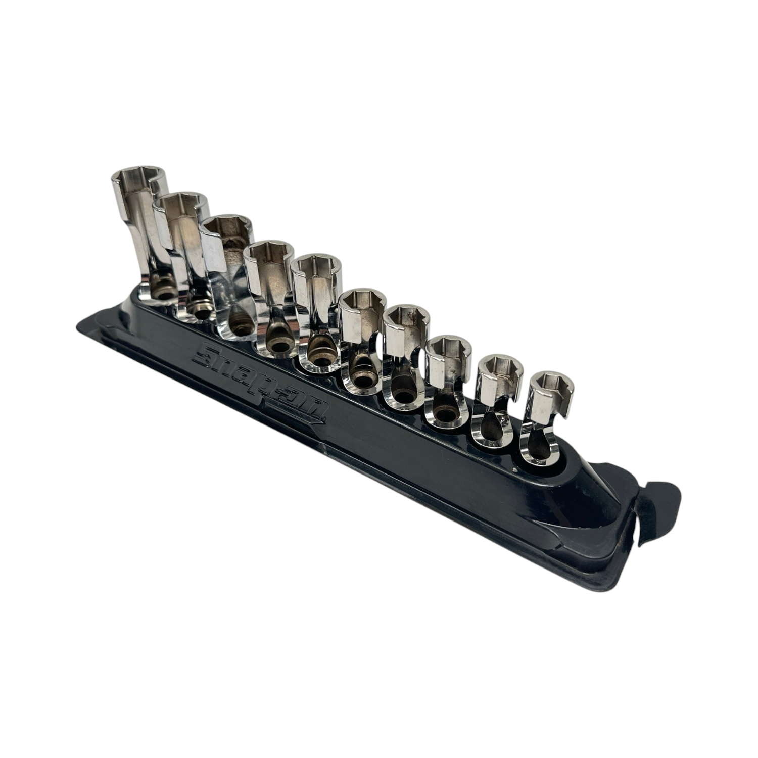 Snap On 10 pc 3/8" Drive 6-Point Metric Flank Drive® Flare Nut Socket Set (10-19 mm), 210FRXM