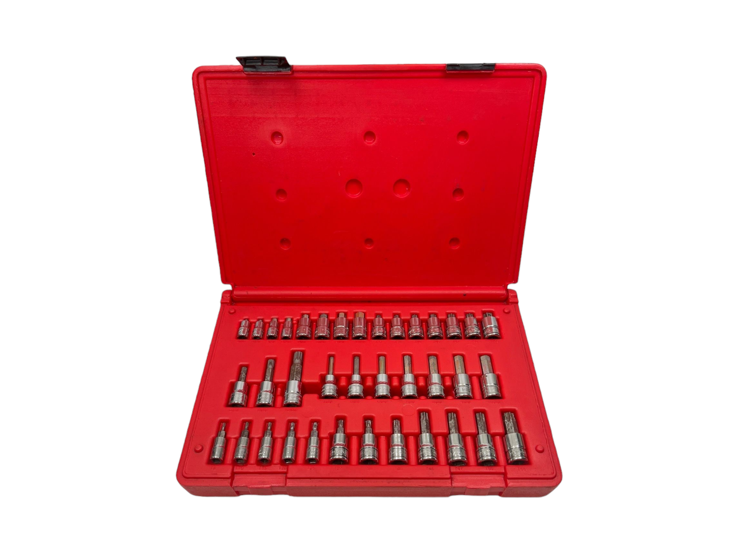 Snap On 37 pc Combination Drive Stubby & Standard Socket Driver Set, 237HEXTORXST