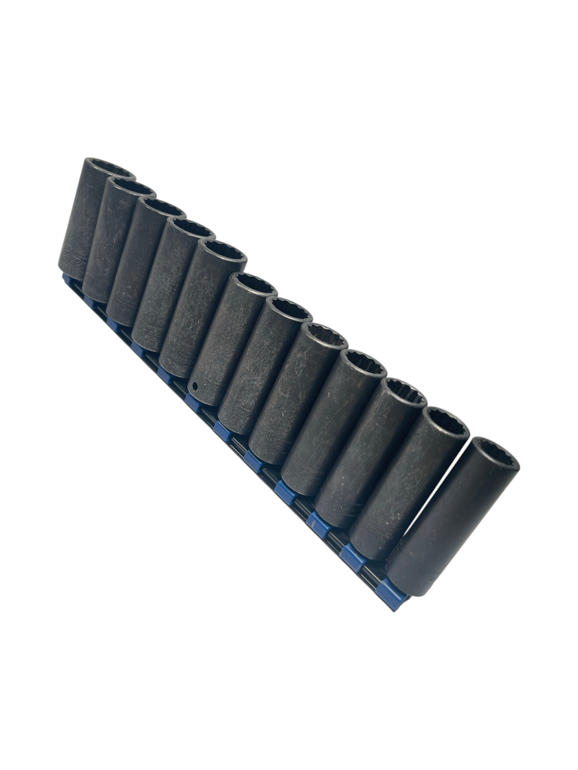 Snap On 12pc 1/2" Drive 12-Point Metric Flank Drive® Deep Impact Socket Set (15-25 and 27 mm), 312SIMDM