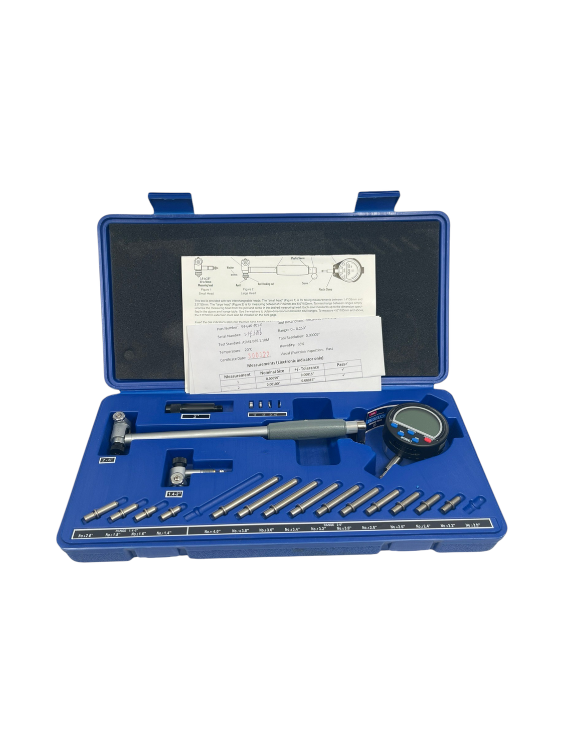 Fowler Xtender-E Electronic Bore Gage Set, 1.4-6"/35-150mm Range, 54-646-401-0