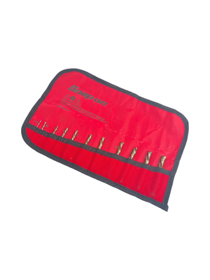 Snap On 11 pc Left-Hand Cobalt Short Drill Bit Set with Flats (1/16-3/8"), DBTRCSL11