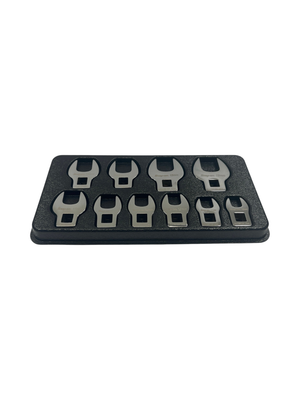 10-Piece 3/8 Inch Drive Crowfoot Wrench Set, SAE, CR-V Steel, with Zipper Bag 10-Piece 3/8 Inch Drive Crowfoot Wrench Set, SAE, CR-V Steel, with Zipper Bag