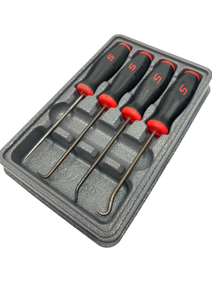 Snap On 4 Pc. Soft Grip Miniature Pick Set, SGASA204CR