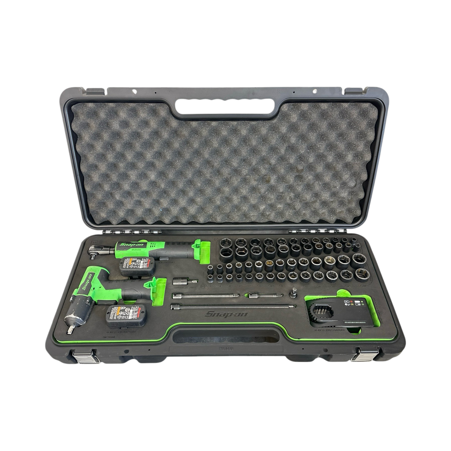 Snap On 62 Pc. 3/8” Drive Cordless Impact To Go Foam Kit (Green