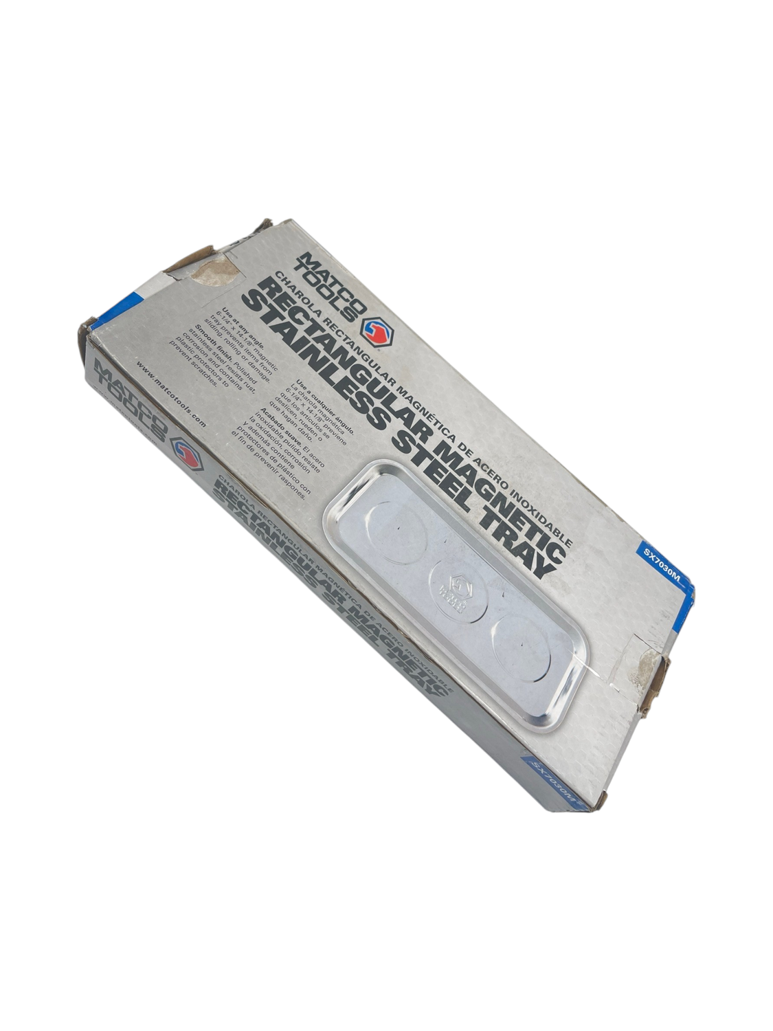 14-1/8 in. x 6-1/4 in. Magnetic Stainless Steel Parts Tray 14-1/8 in. x 6-1/4 in. Magnetic Stainless Steel Parts Tray