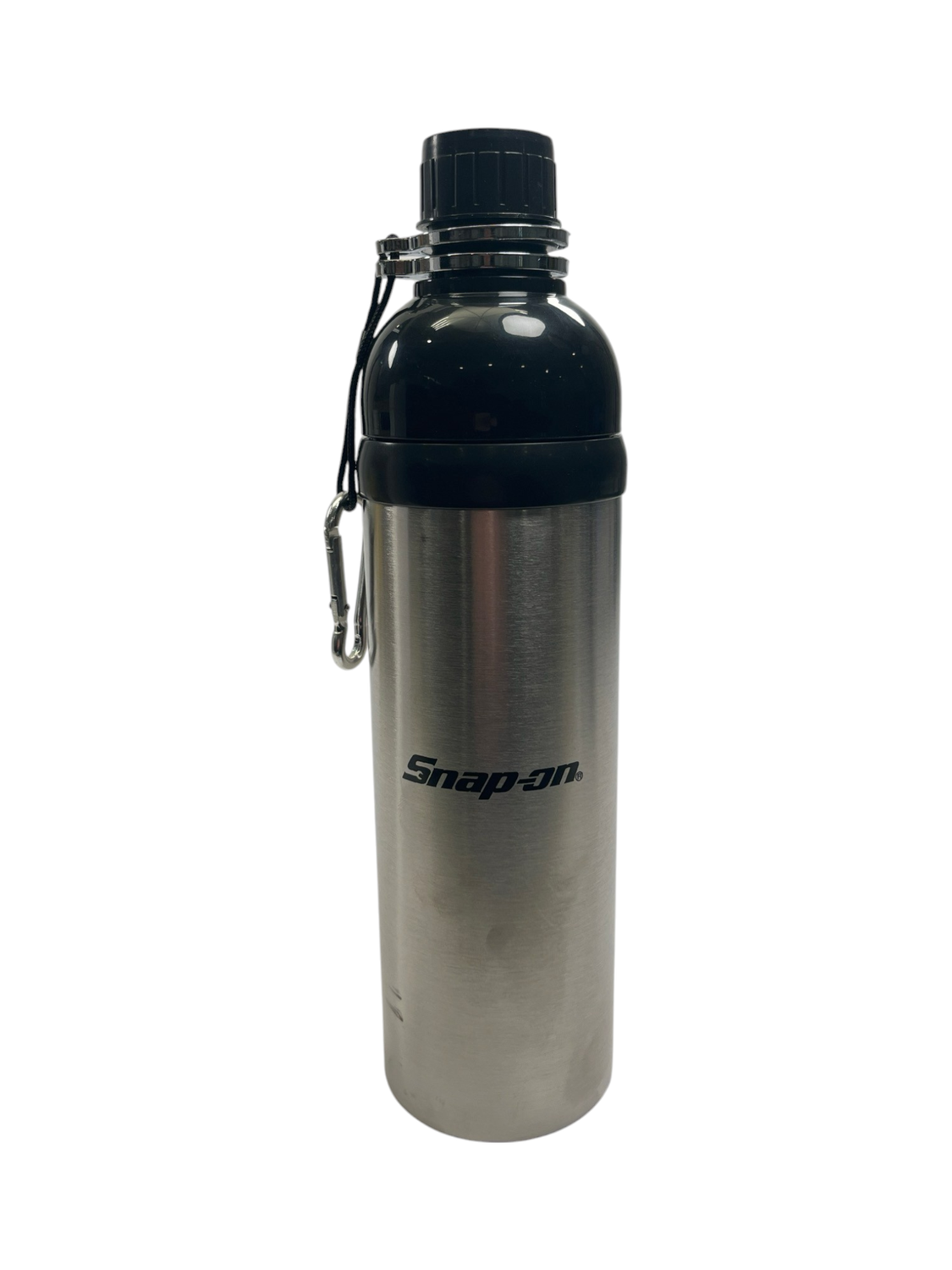 Snap On Stainless steel Water Bottle Tumbler with Carabiner Hook on lid
